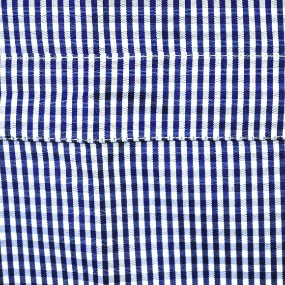 Amazing Gracila Blue & White Gingham Collared Long Sleeve Blouse Size M NWT - Picture 3 of 12